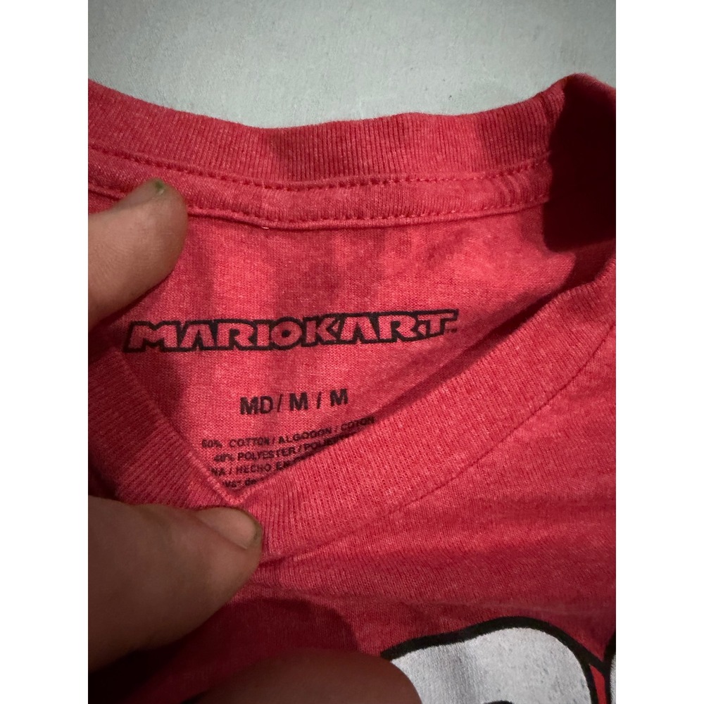 Gamer Mens Mario Kart Graphic T-Shirt Size M Red Heather